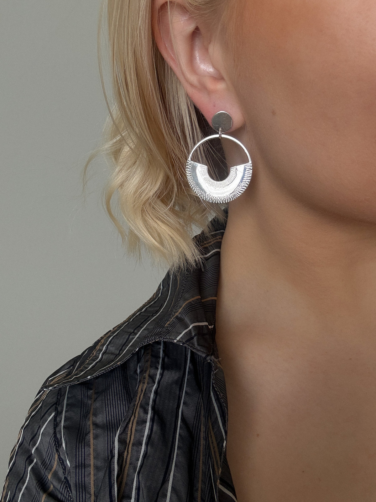 Arcs Earrings silver