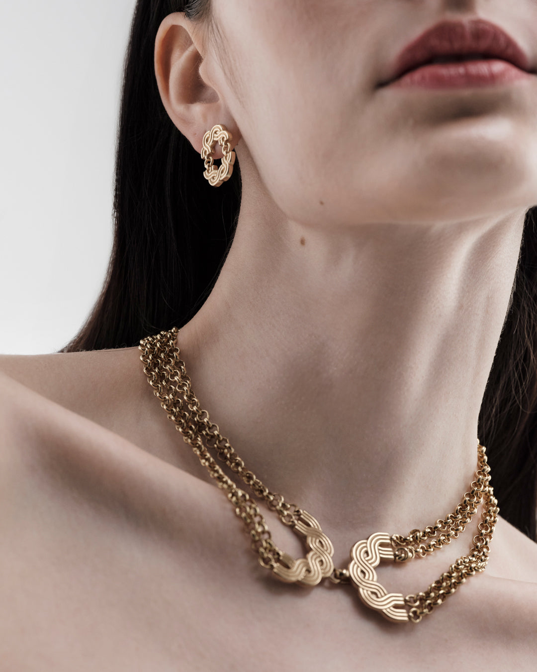 Maiden of the North Earrings small bronze