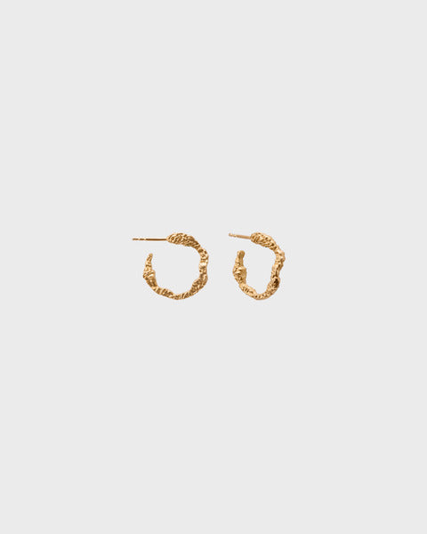 Itu earrings hoop silver gold-plated