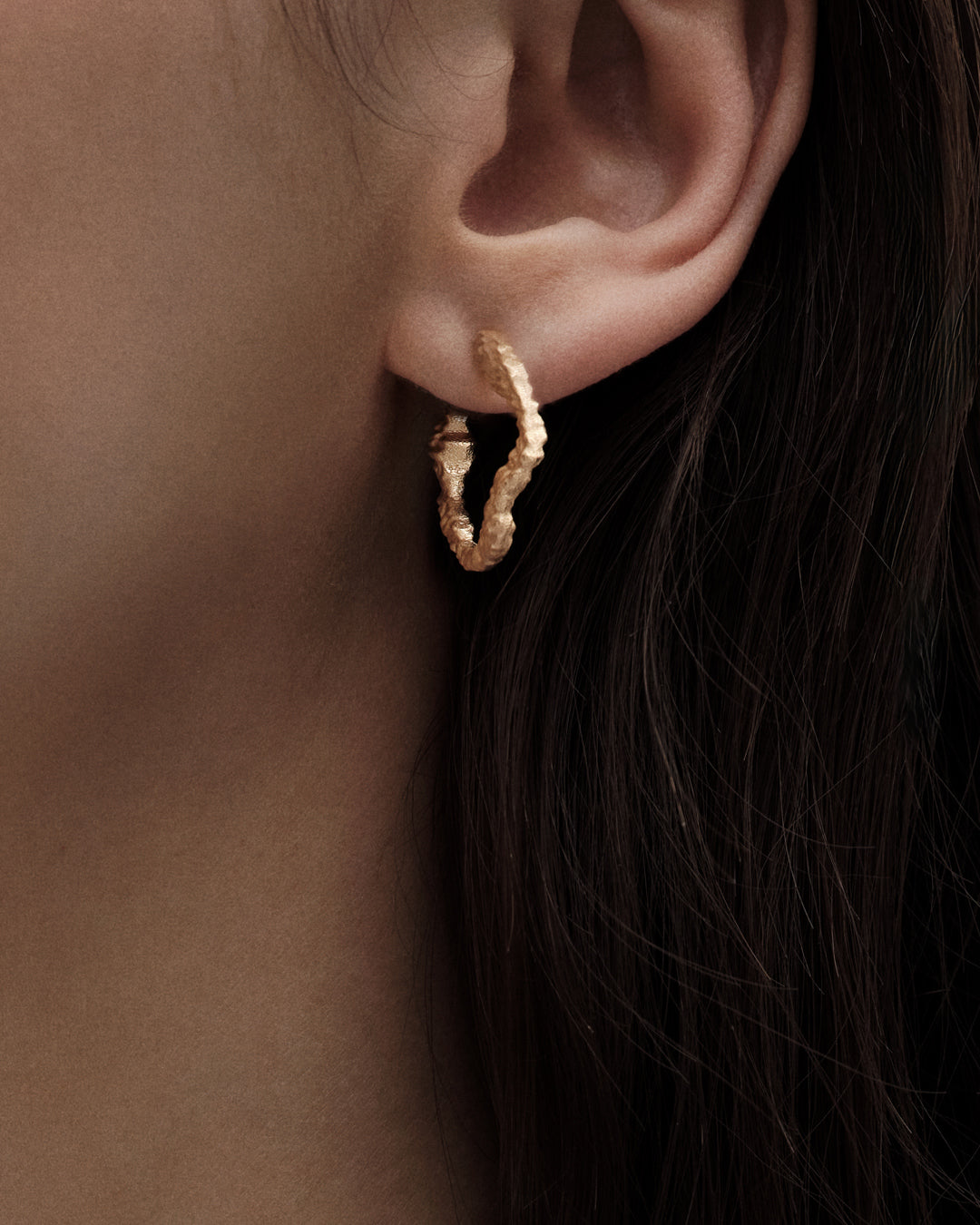 Itu earrings hoop silver gold-plated