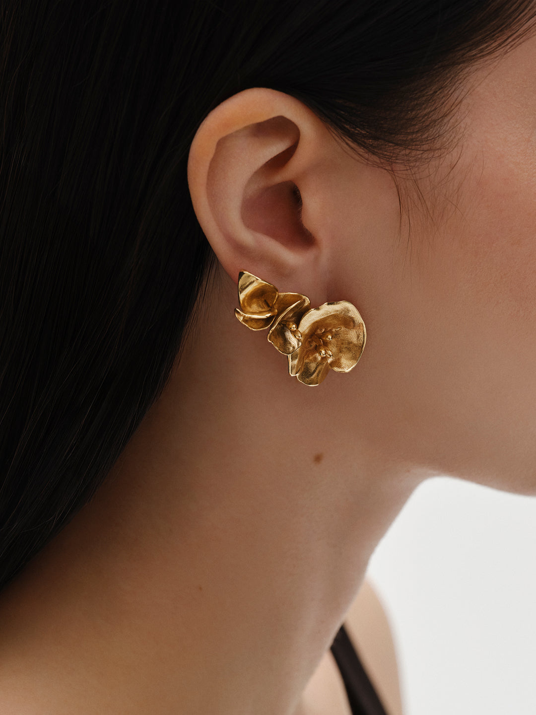 Summer Night Rose Earrings Big bronze