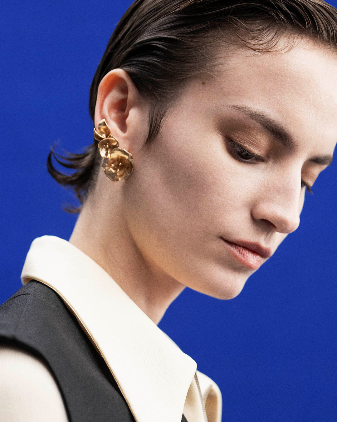 Summer Night Rose Earrings Big bronze