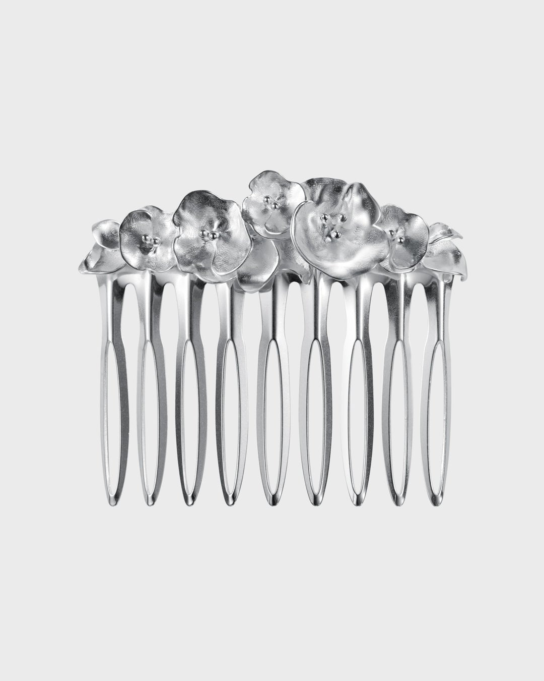 Summer Night Rose hair comb silver