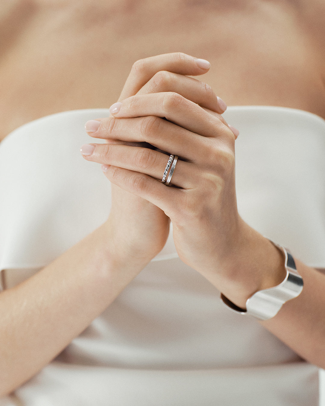 Heritage Ring Narrow white gold