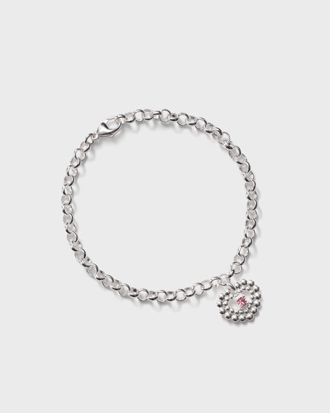 Pink Ribbon 2025 Circle of light silver bracelet