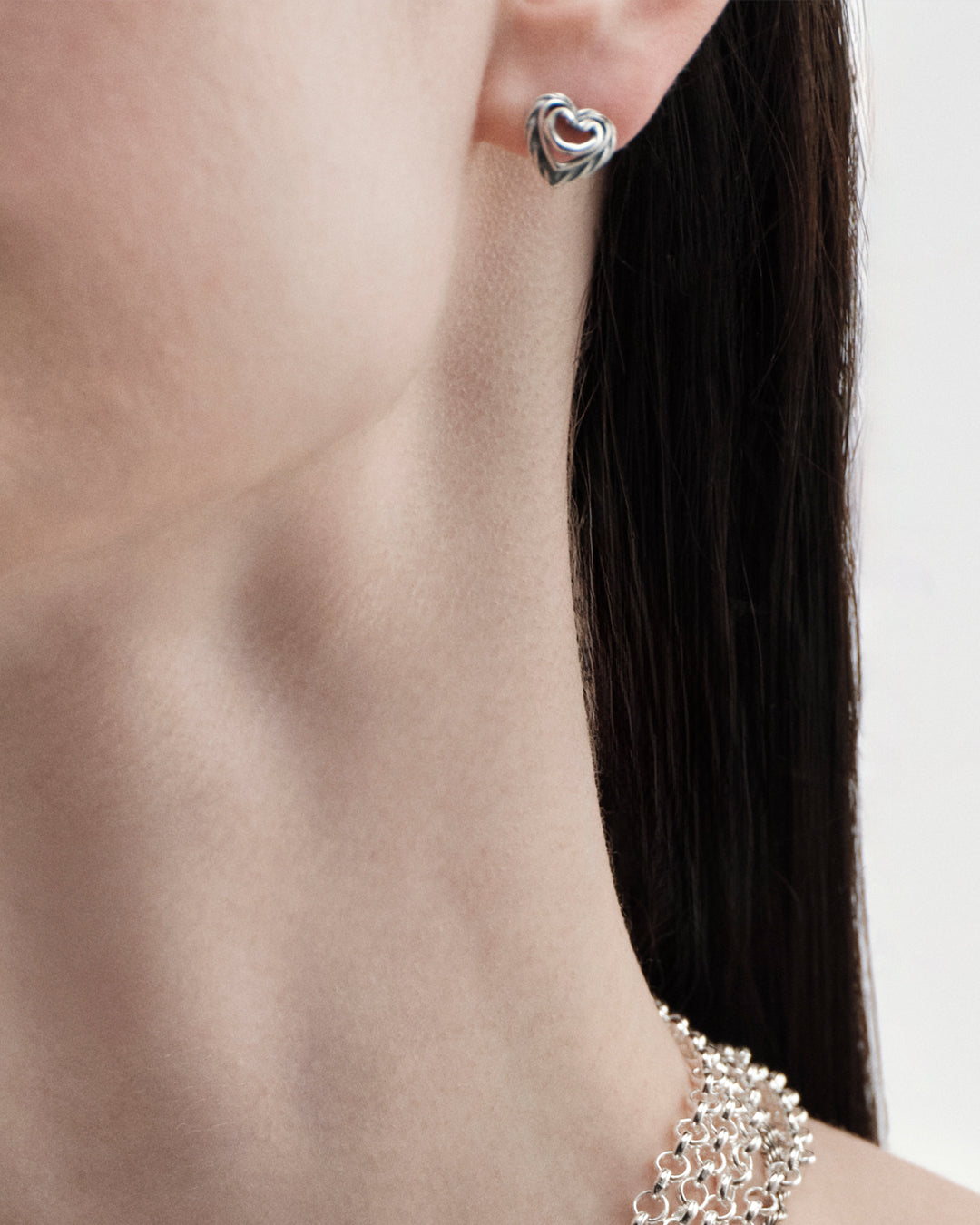 Heart of the House Stud Earrings silver