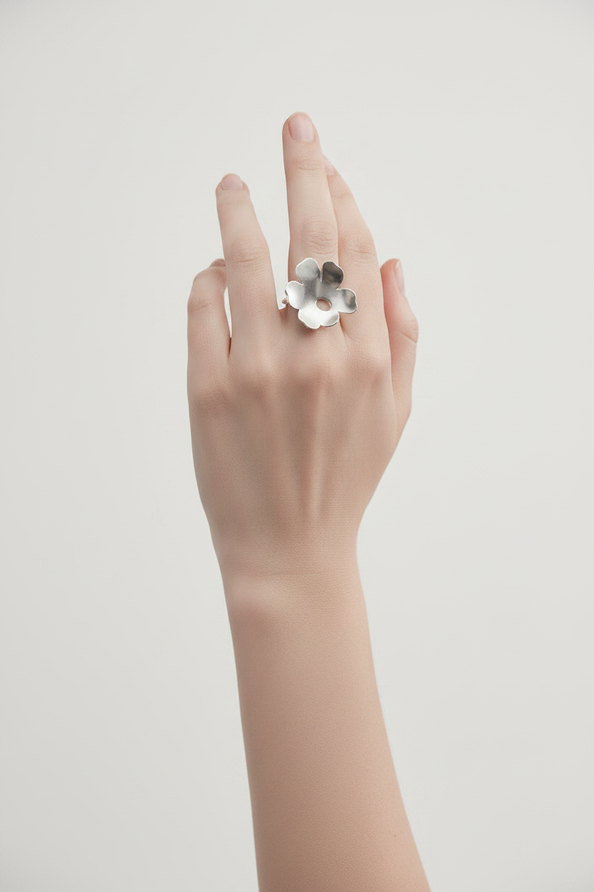 Kalevala x Marimekko Unikko Ring Silver