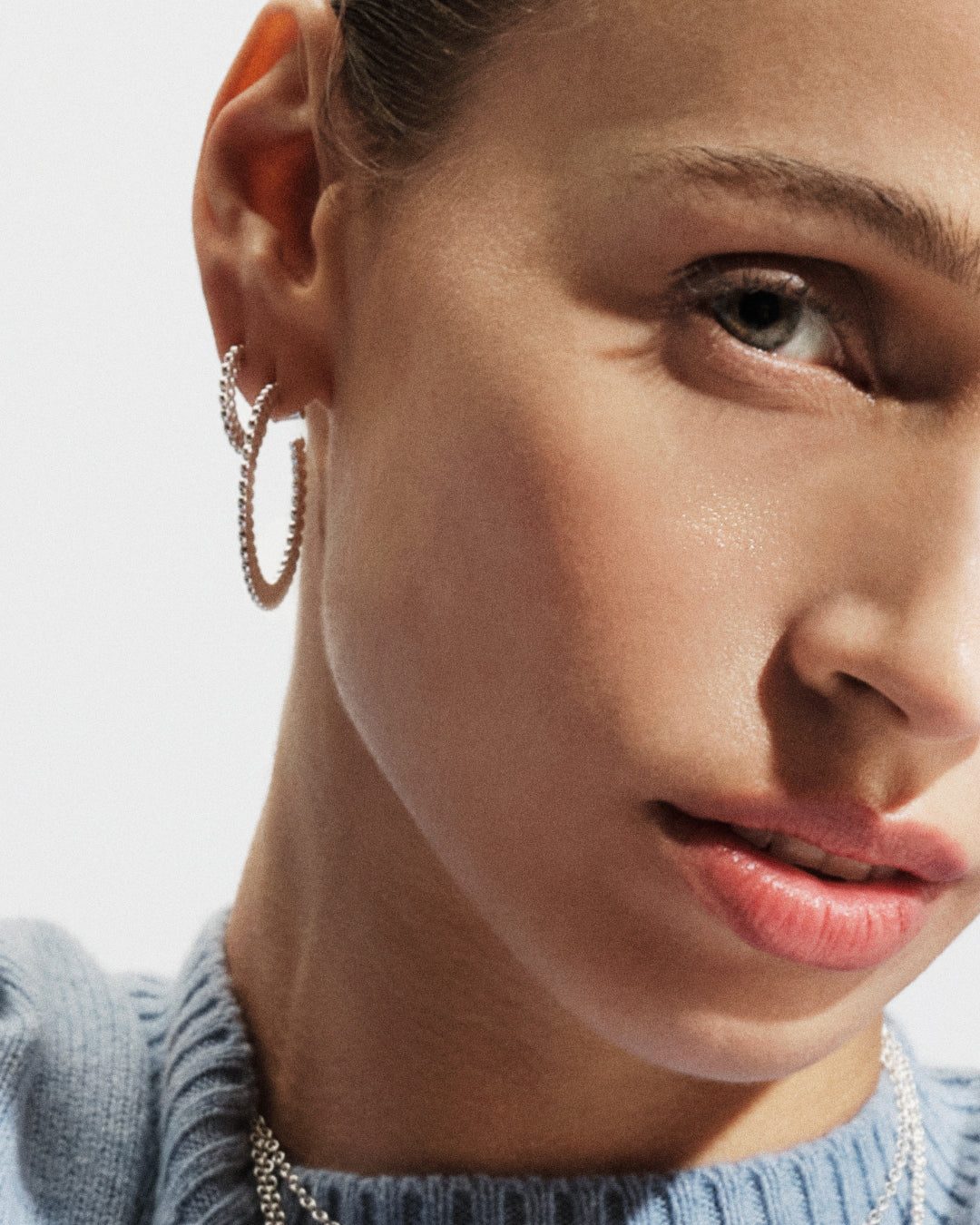 Circle of Light Earrings silver