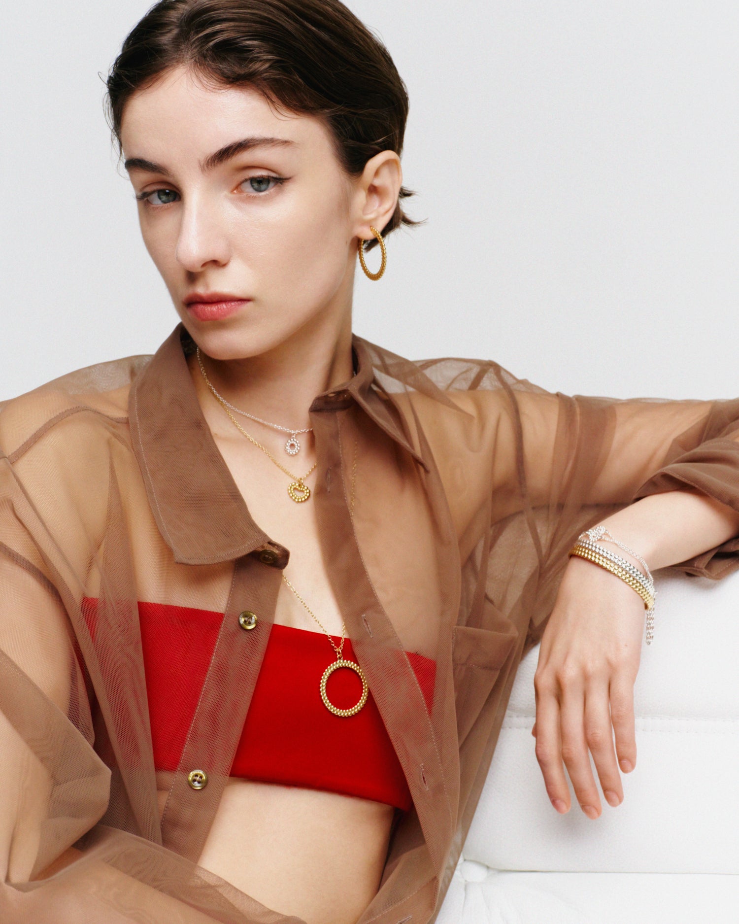 Circle of Light Heart Pendant Bronze