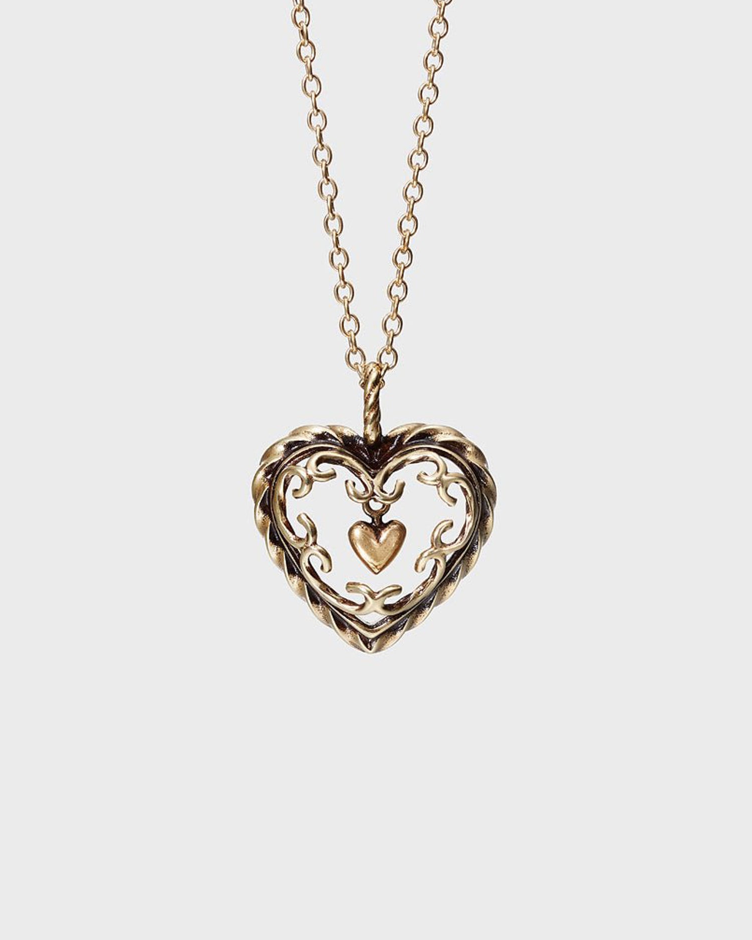 Preloved Talon sydän pendant large bronze