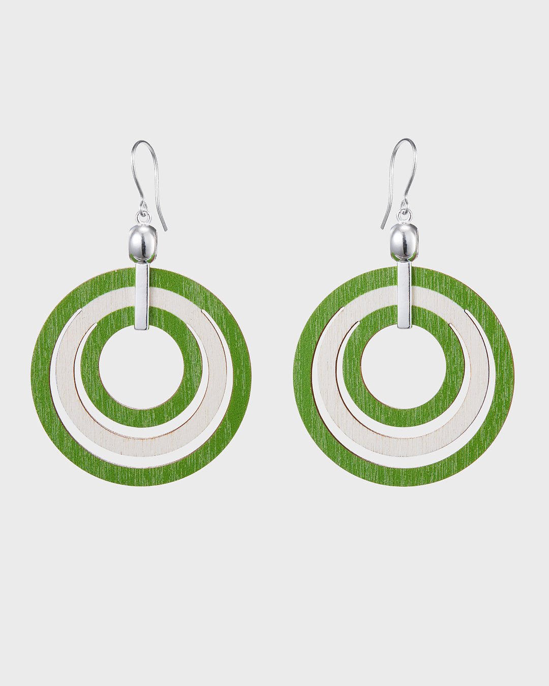 Ähtävä Earrings Green Plywood