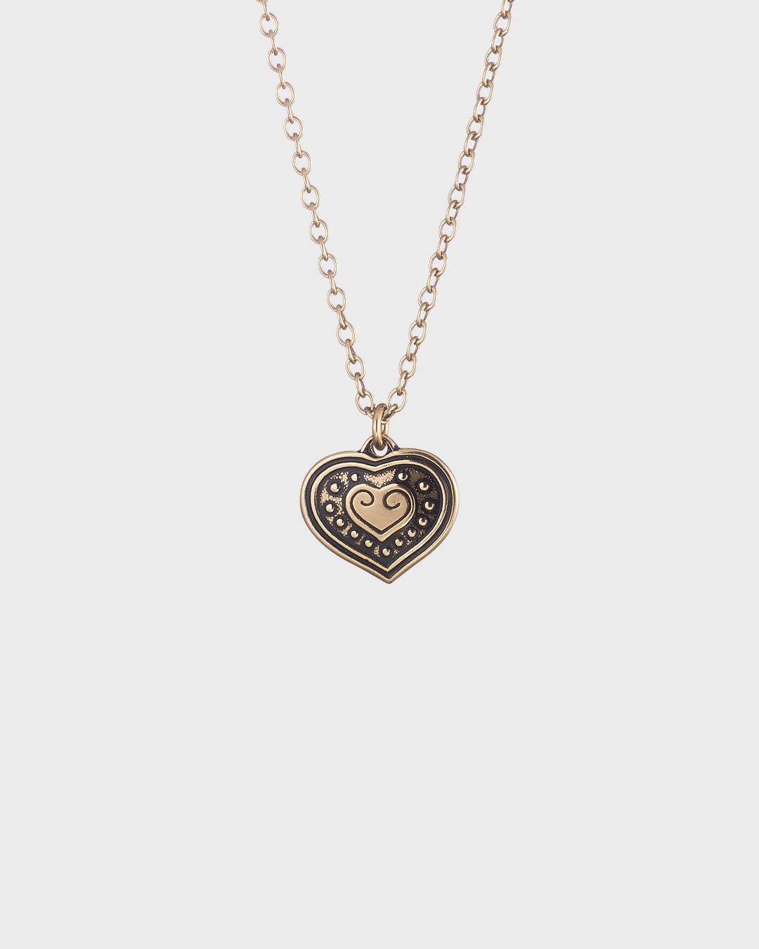 Preloved Eura heart pendant 42/45 cm bronze