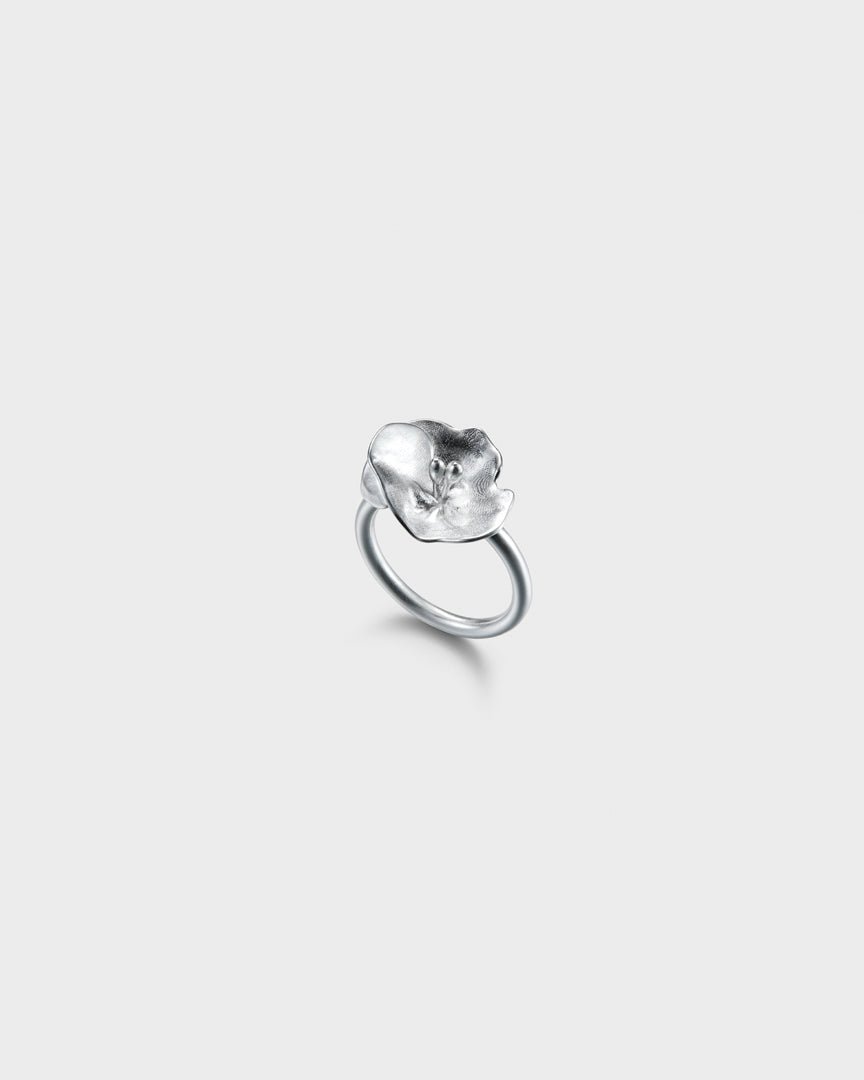 Summer Night Rose ring silver