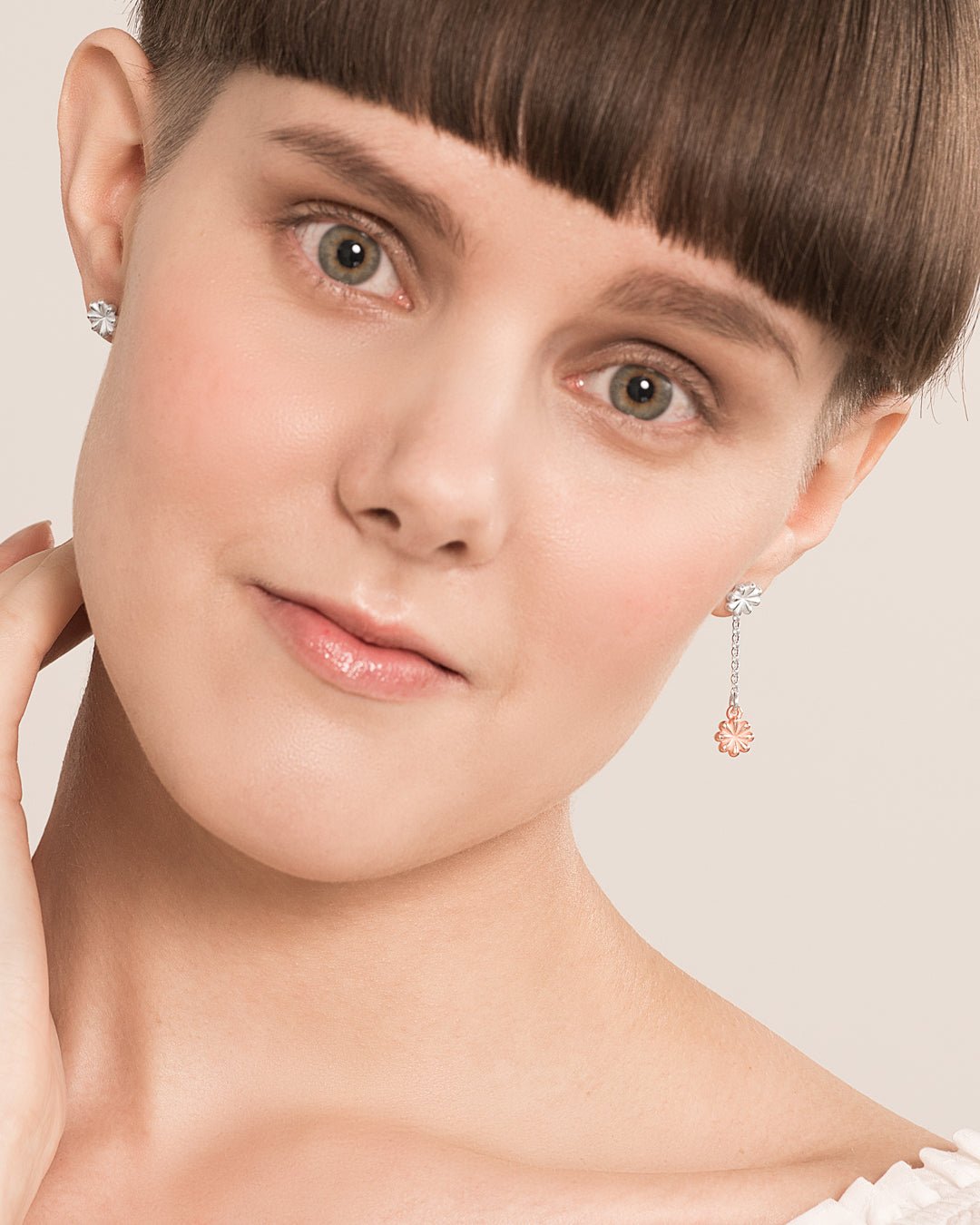 Kukoistus-korvakorut hopea