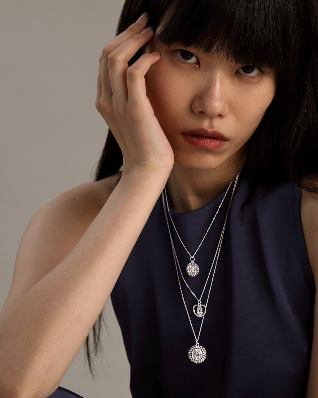 Amulet Mini Charm Sun Lion silver