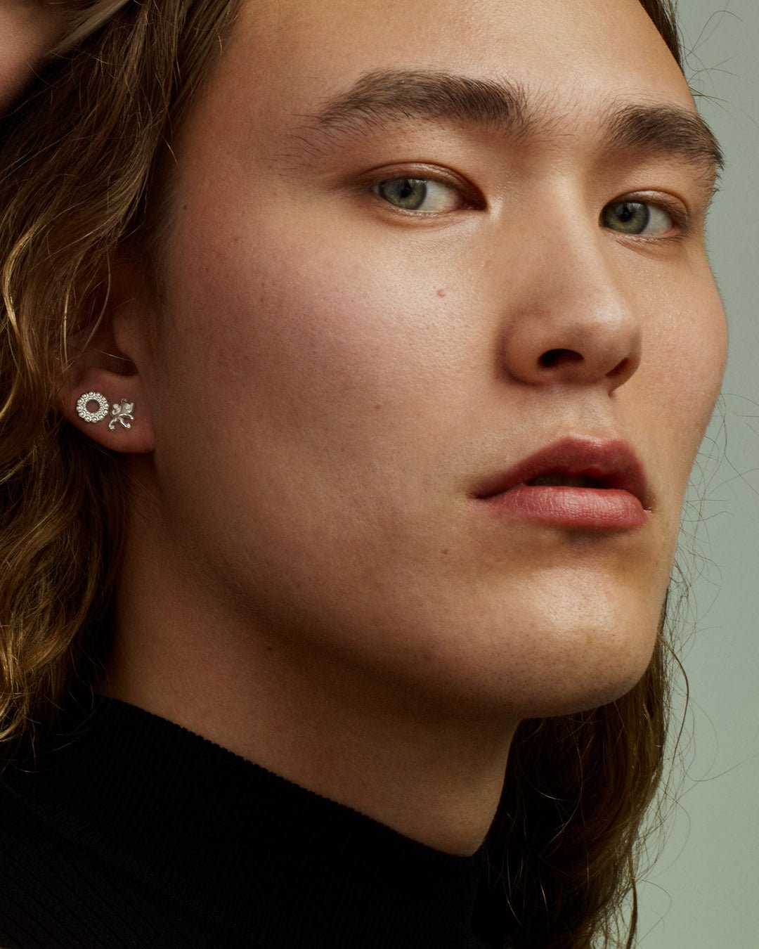 Suomen naarasleijona -korvakorut hopea