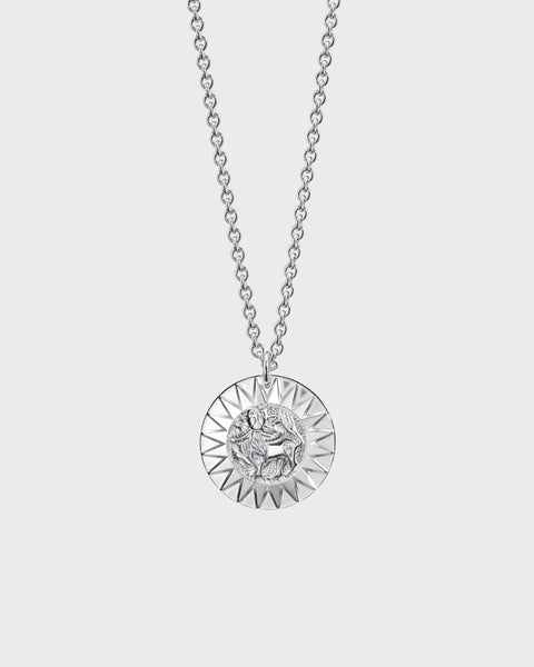 Amulet Round Pendant Sun Lion Silver | Kalevala