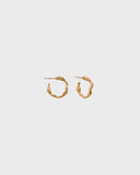 Itu earrings hoop silver gold-plated