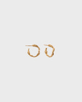 Itu earrings hoop silver gold-plated