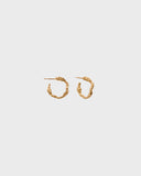 Itu earrings hoop silver gold-plated