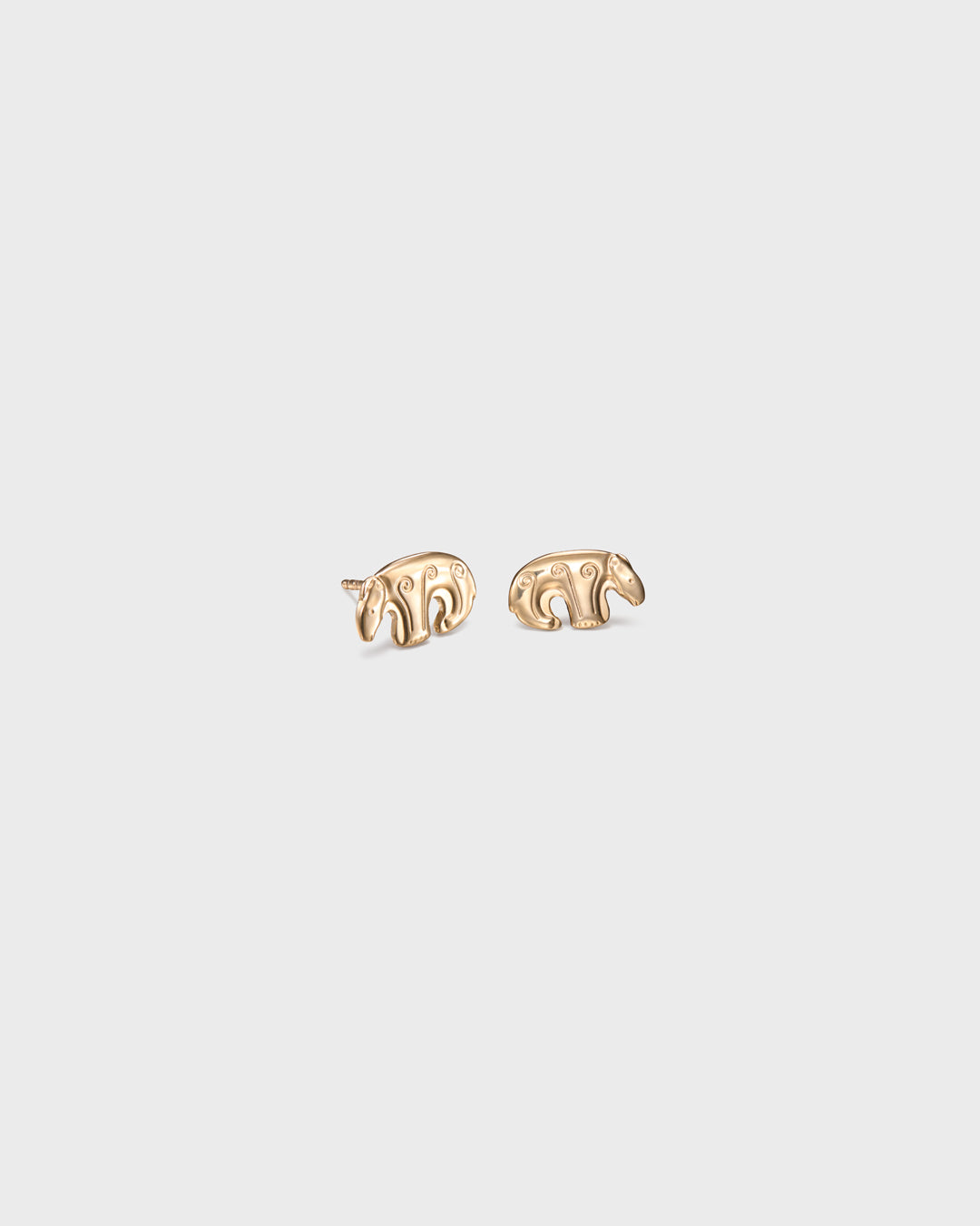 Kalevala Bear earrings gold
