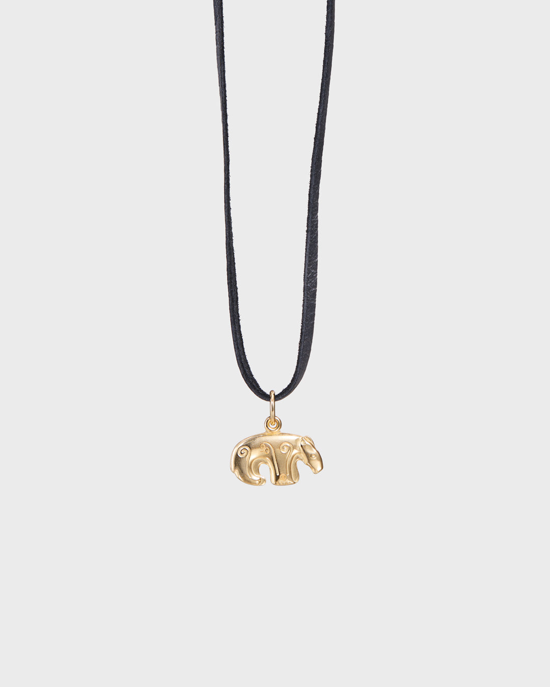 Kalevala Bear pendant bronze leather