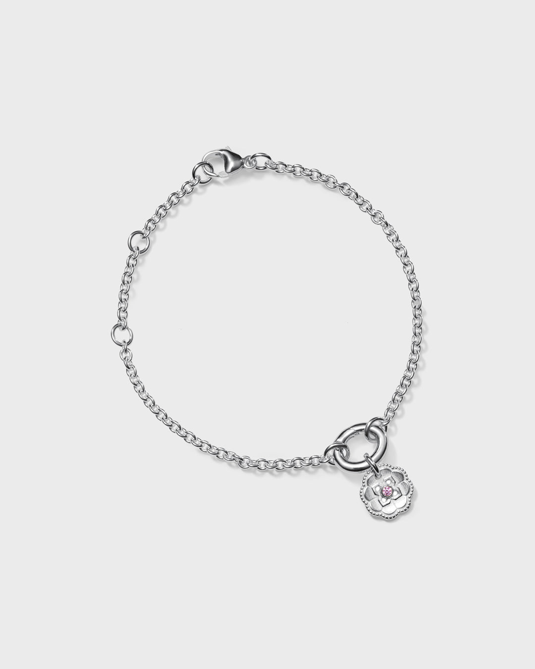 Kalevala ネックレス シルバー　オスマンソルム　セーラーノット Pink Ribbon 2023 Mini Charm Sailors Knot Silver Zirconia | Kalevala