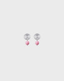 Roosa nauha 2026 Kosmos -nappikorvakorut hopea