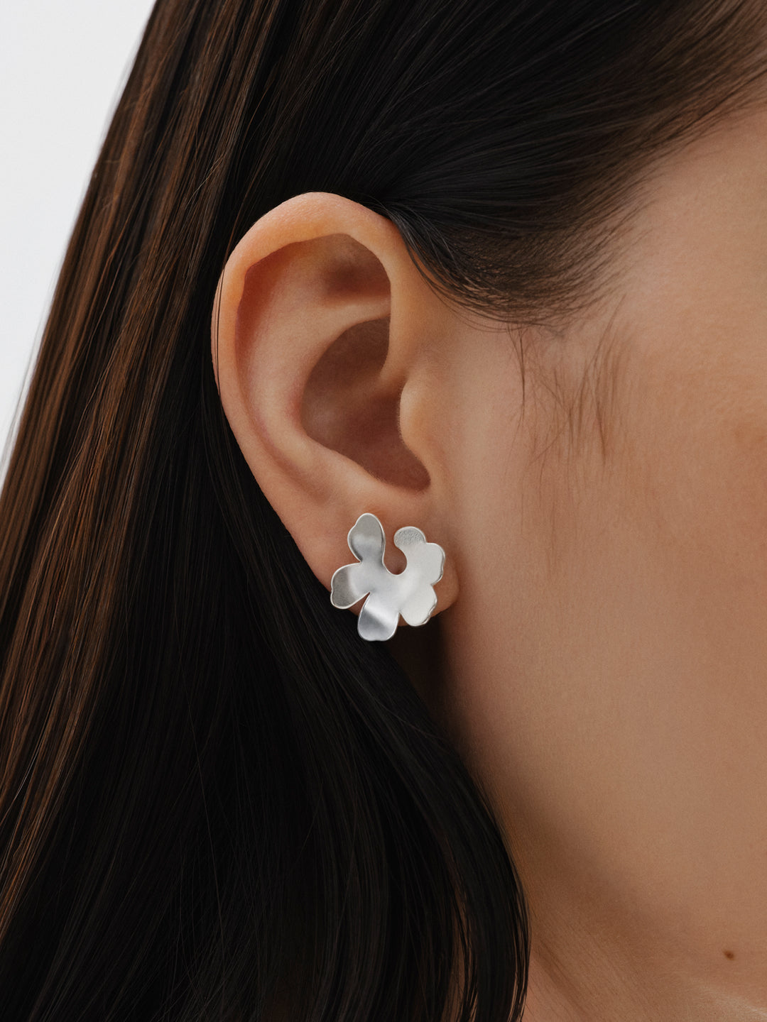 Unikko Earrings Miniature Silver
