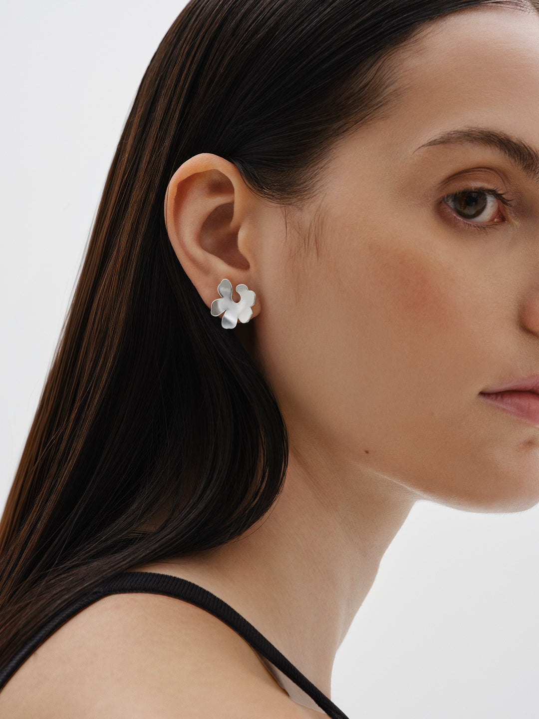 Unikko Earrings Miniature Silver