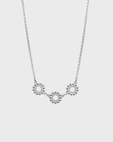 Circle of light necklace three parts silver