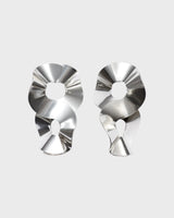 Alluring single earring large silver left