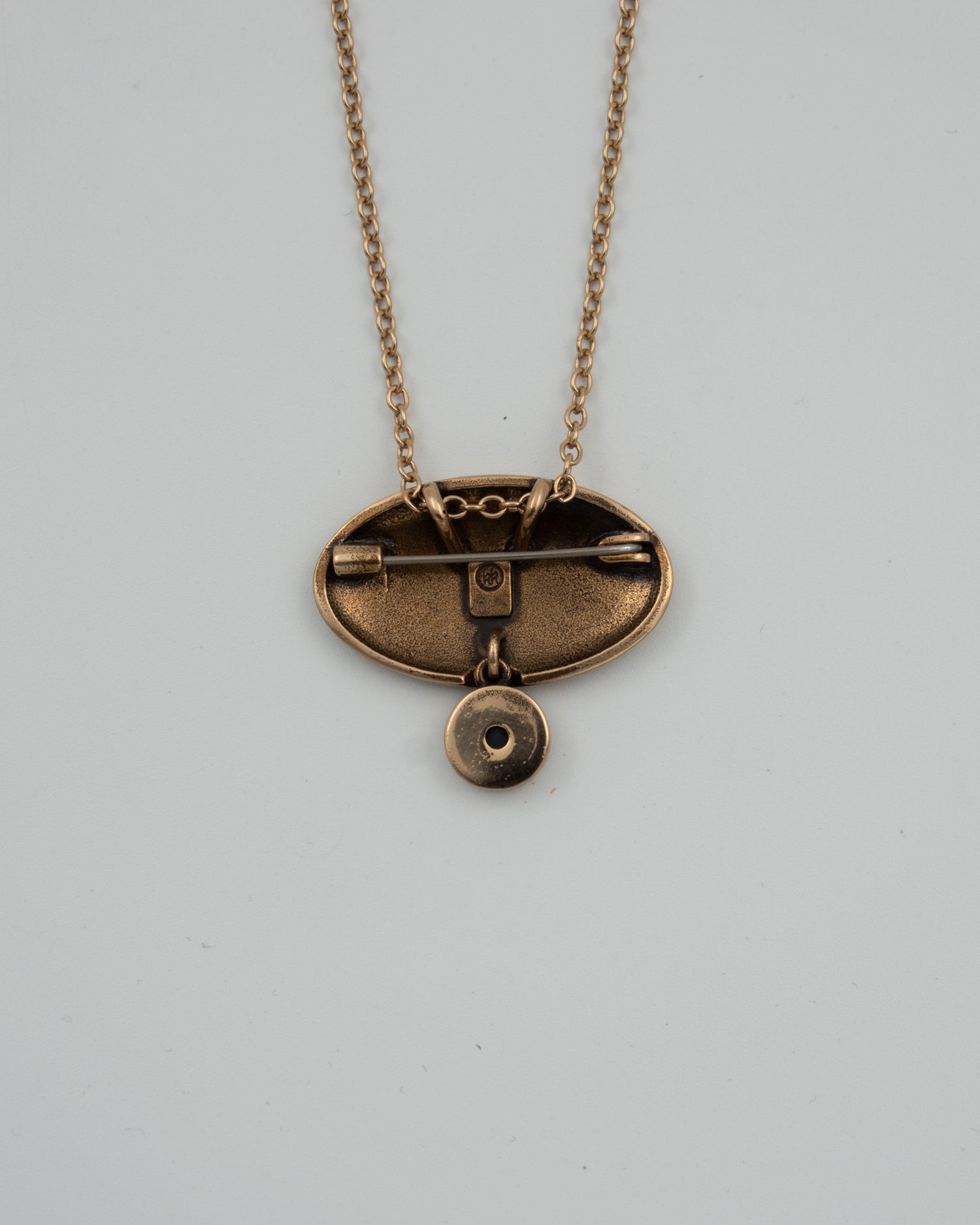 Kept Women's power buckle pendant 45/50 cm bronze spectrolite