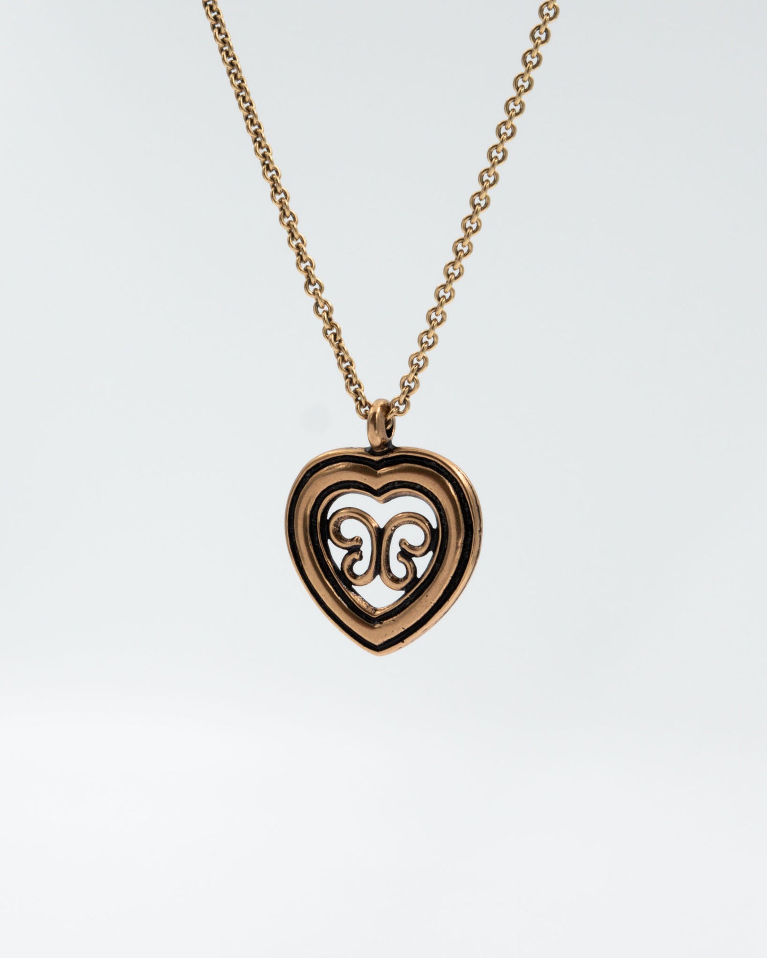 Preloved Utajärvi heart pendant small 70 cm bronze