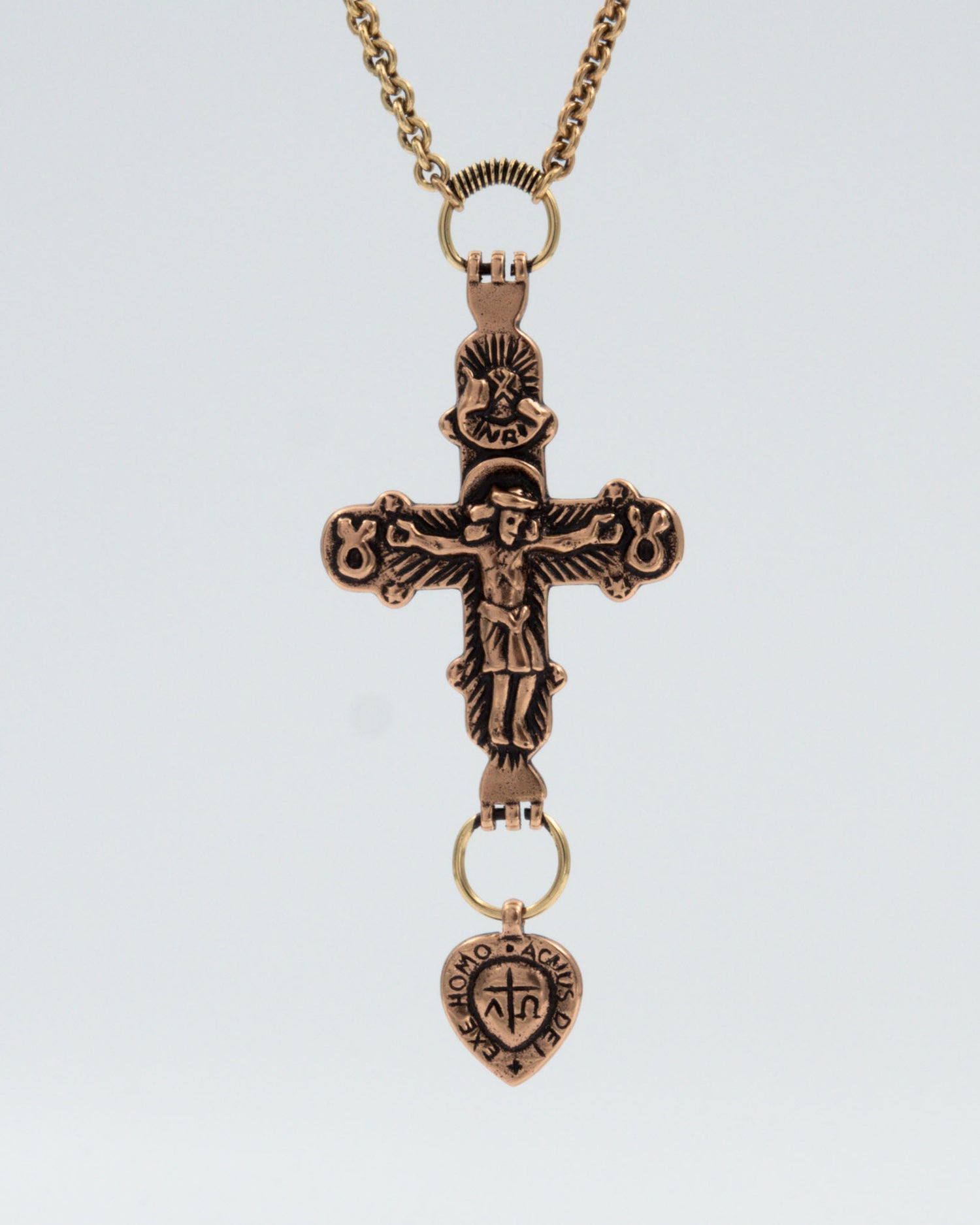 Held Crucifix pendant 70 cm bronze