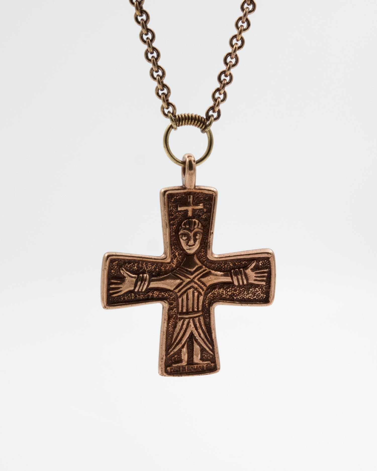 Preloved Maaria cross pendant 70 cm bronze