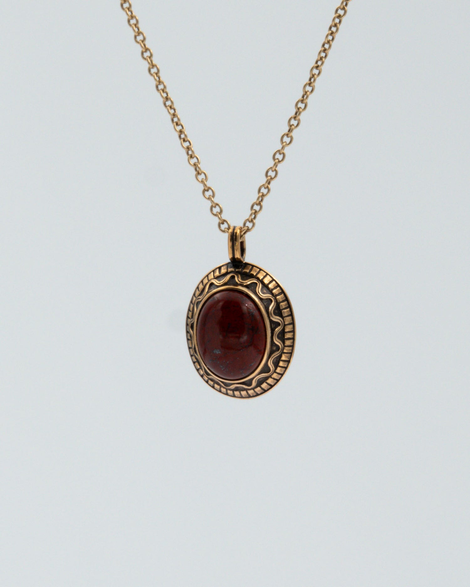 Held jasper pendant 60 cm bronze