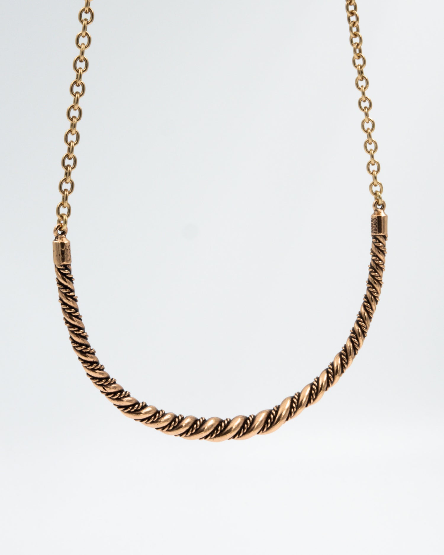 Preloved Halikon kierrekääty necklace 47 cm bronze