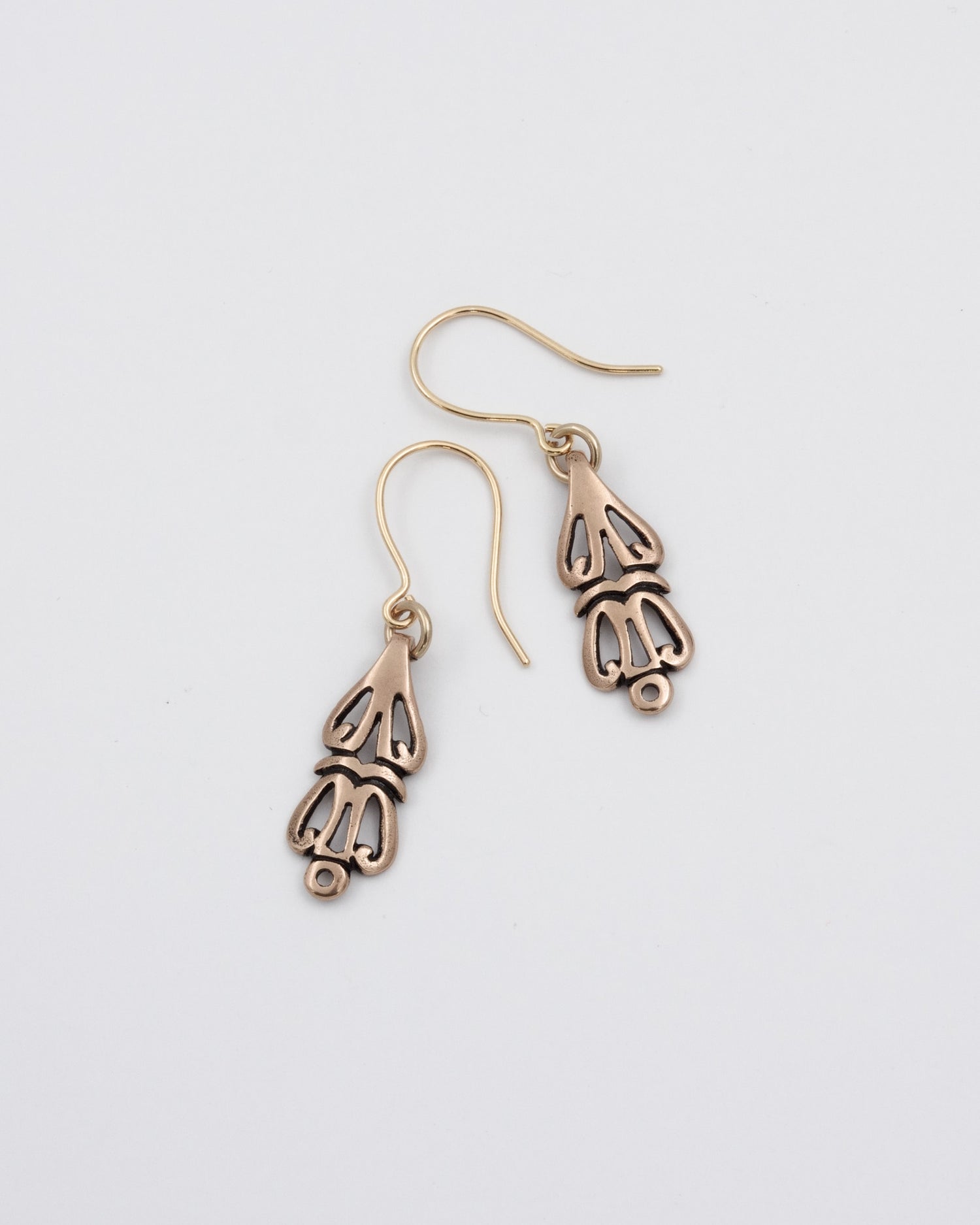 Pidetty Aurinkoleijona-korvakorut pronssi