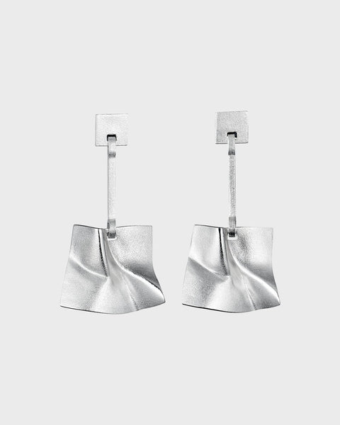 Galactic Wind Earrings silver