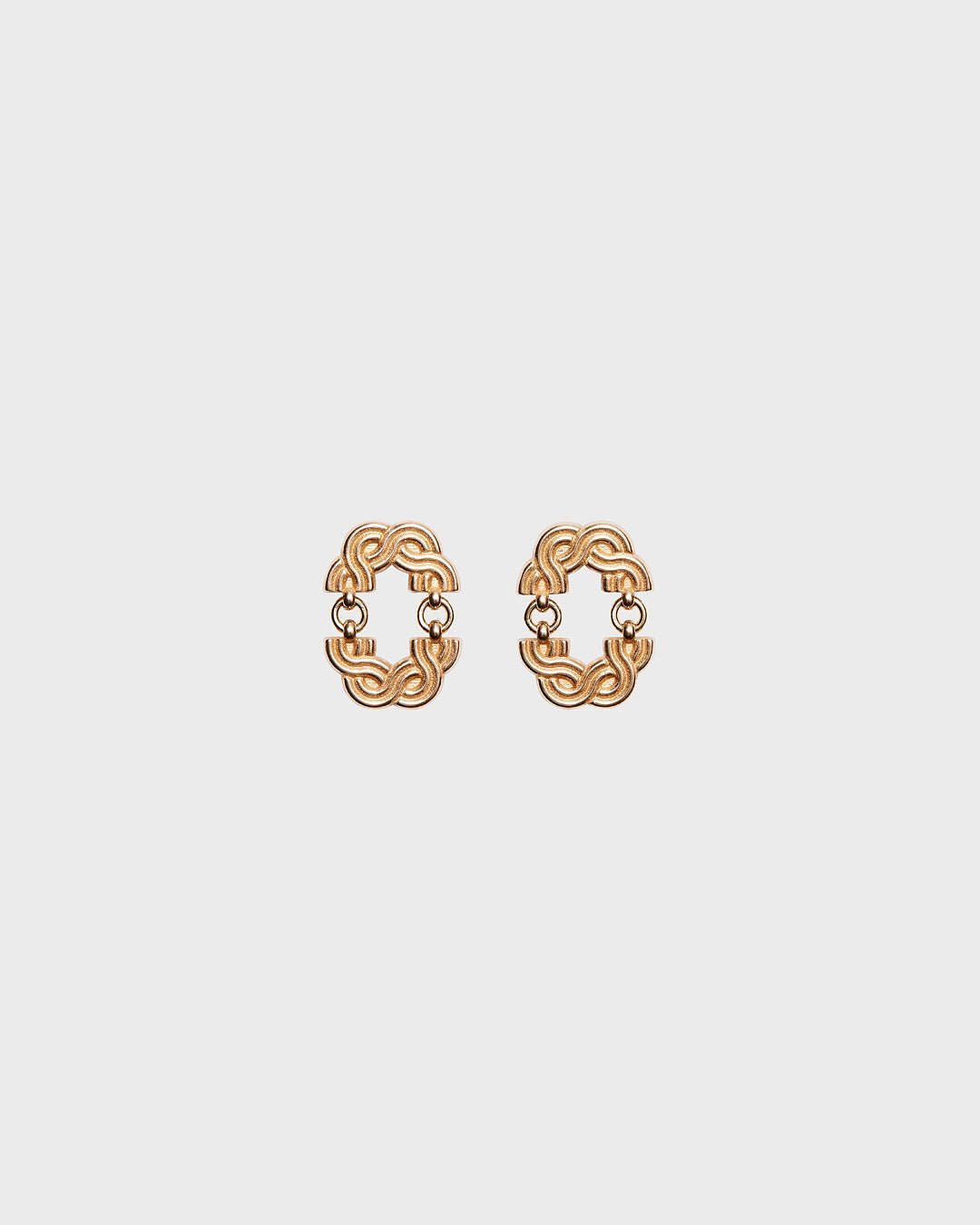 Louhetar earrings small bronze half pair left