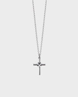 Four-Leaf Clover cross pendant silver