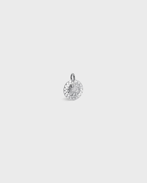 Amulet Mini Charm Sun Lion silver