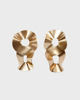 Alluring single earring large bronze left