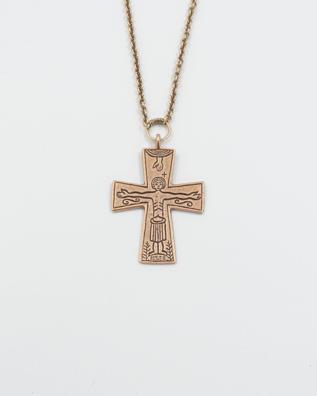 Kept Halikon Joensuu cross pendant 70 cm bronze